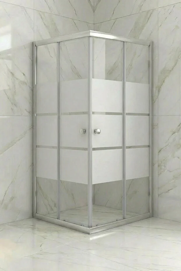 Duşakabin Kare Kumlama Box Desen Cam